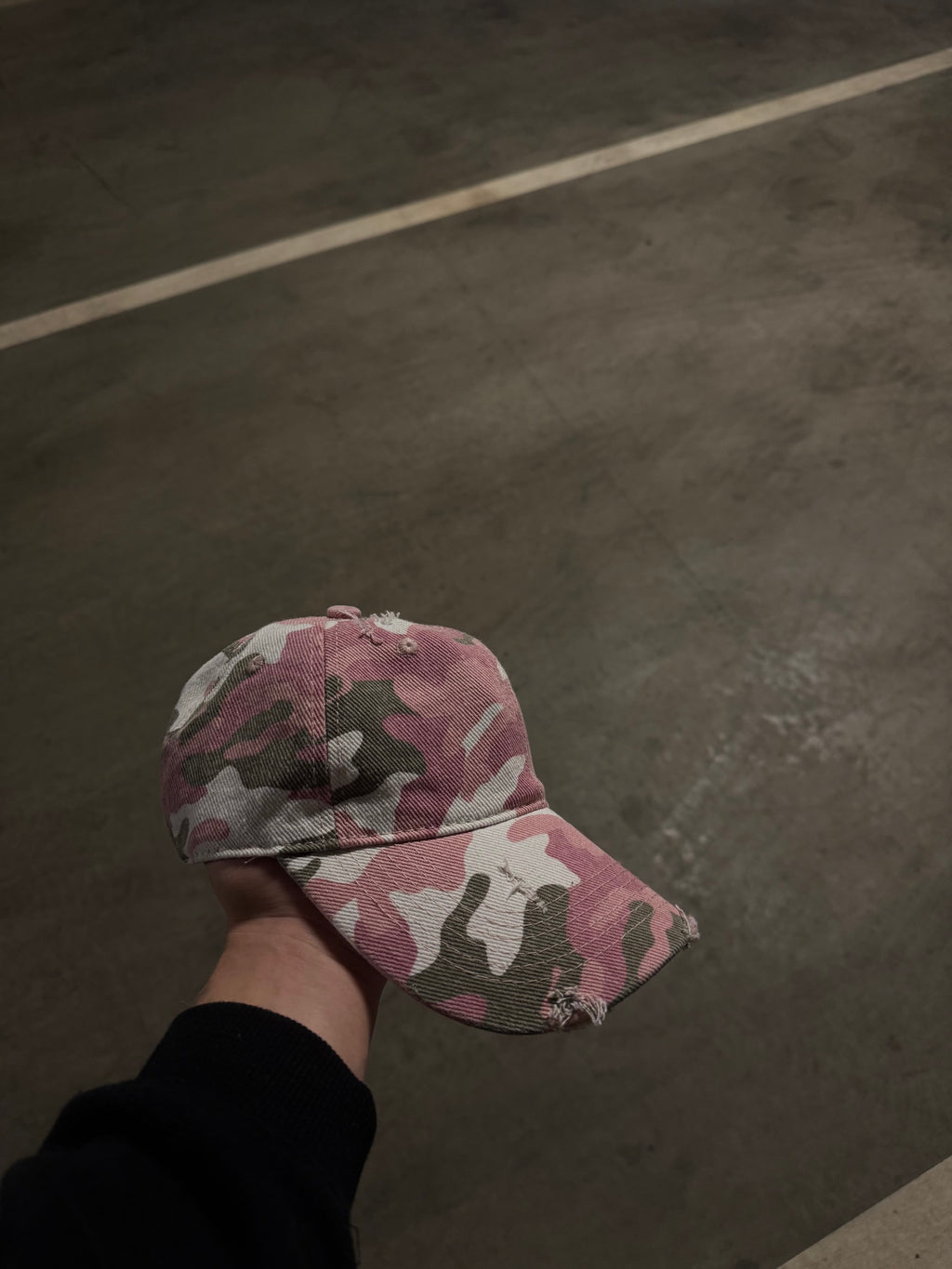 Pink camo hat